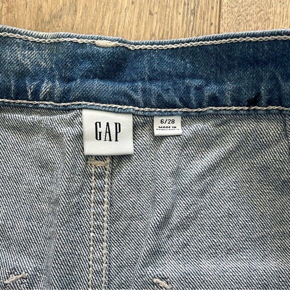Copied - Gap Jeans Wide Leg Cropped Light-wash Sz 6 - Picture 3 of 9